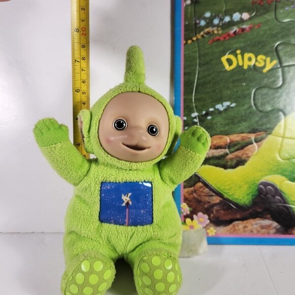 Vintage 1998 Teletubbies Dipsy Tray Cardboard Puzzle and Plush Milton Bradley - Picture 9 of 15